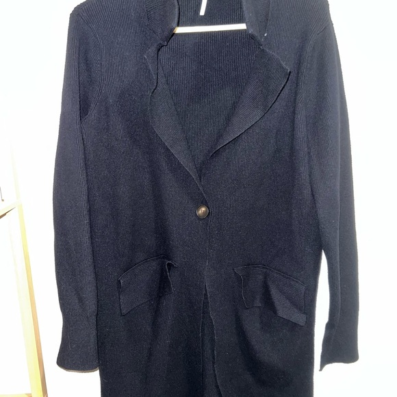 Free People Black Blazer-Style Sweater - Picture 2 of 6